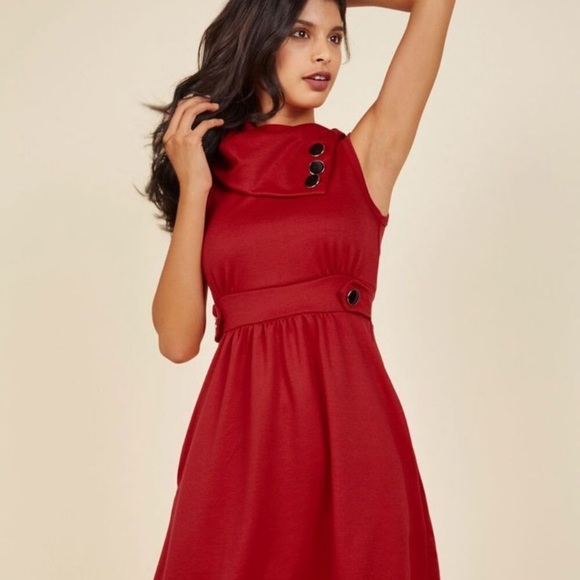Modcloth Dresses & Skirts - Modcloth Coach Tour dress in Rouge